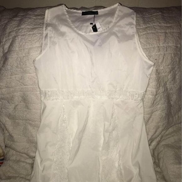 Zanzea Sleeveless White Lace Dress, Size 14, New! - Picture 4 of 9